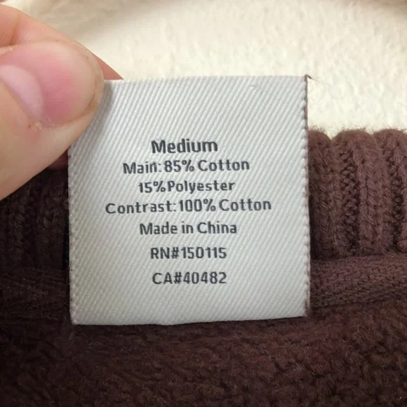 Varley Chocolate Brown Half Zip Owens Sweatshirt, M - Picture 4 of 8